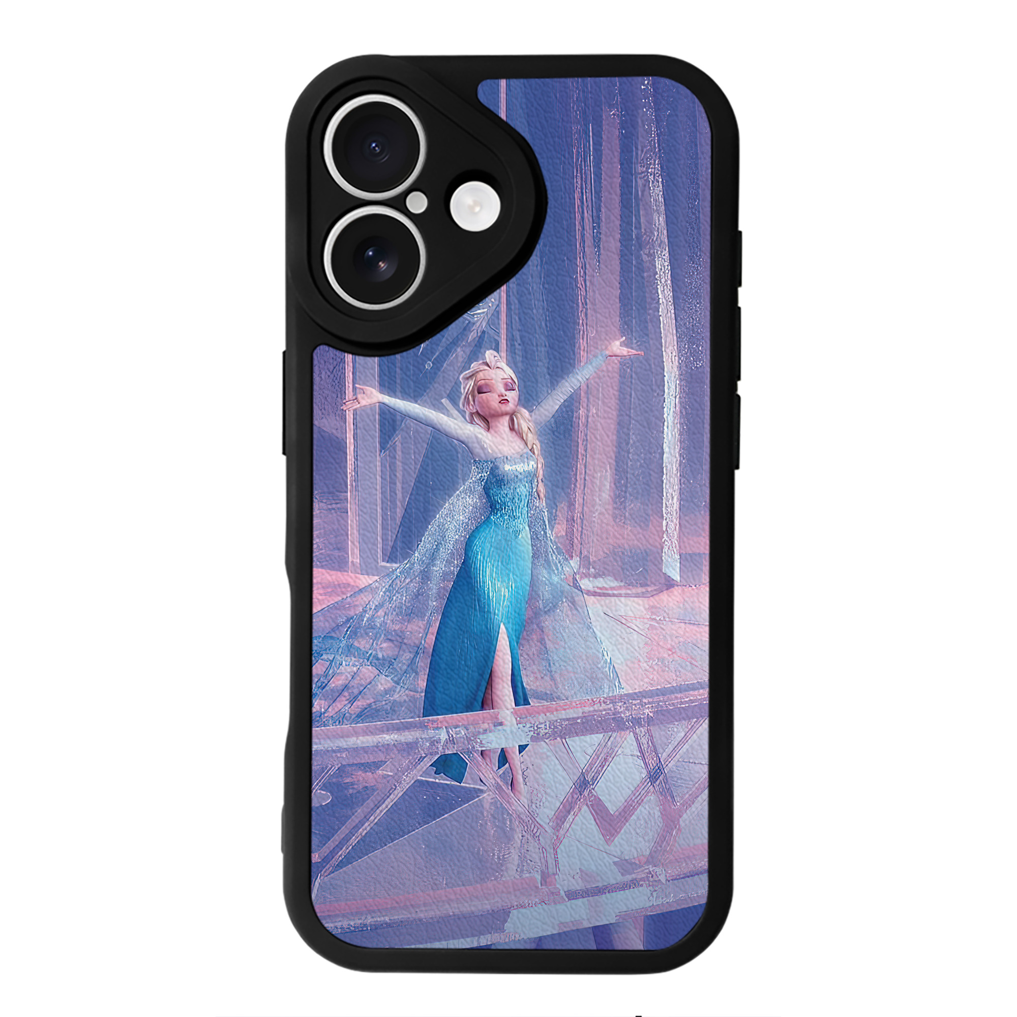 （画像用） アナと雪の女王 アンナ エルサ Frozen Anna Elsa 【iPhone 16シリーズ対応】シリコンスマホケース（レザー調） 材質：シリコン